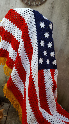Patriotic afghan