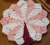 Knit flower dish cloth
